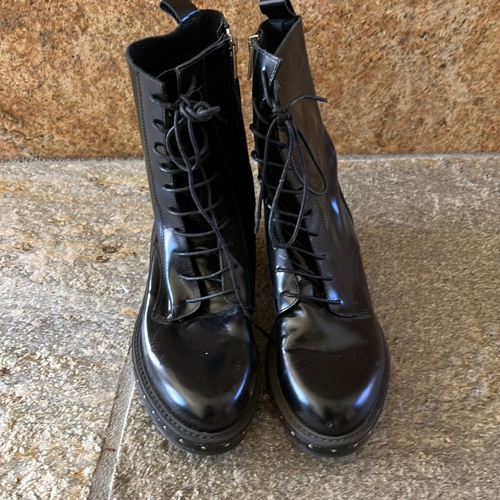 Barney’s brand lace up combat boot